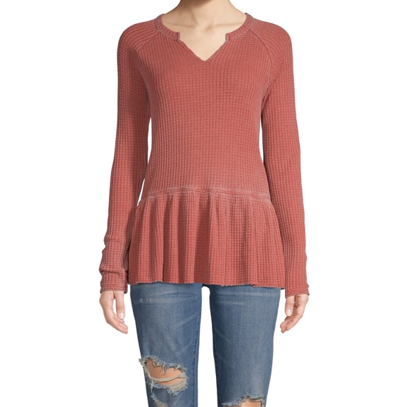 Time & Tru peolum top pullover sweater - Picture 2 of 8